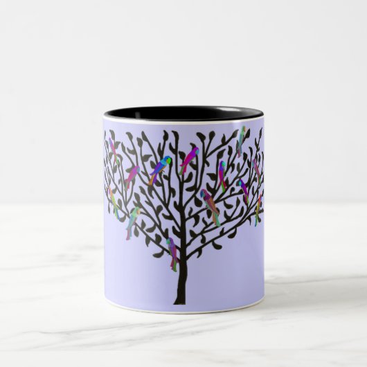 オウムの木のマグ ツートーンマグカップ (中央)