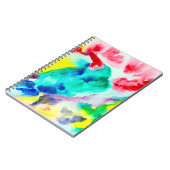 オウムの木、鳥の抽象芸術明るい水の色gr ノートブック (左側)