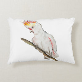オウムの水色スケッチ アクセントクッション