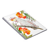 オウムの水色スケッチ ノートブック (右側)