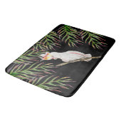 オウムの水色スケッチ バスマット (アングル)