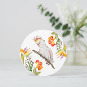 オウムの水色スケッチ 招待状 (スタンド正面)