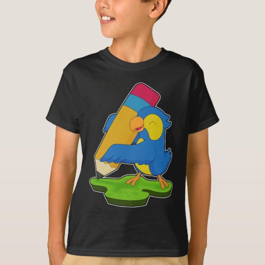 オウムの瞳の鉛筆学校 Tシャツ (正面)