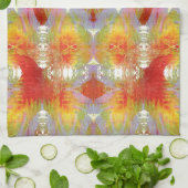 オウムの羽のパターン キッチンタオル (折り畳み)