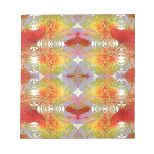 オウムの羽のパターン ノートパッド (正面)