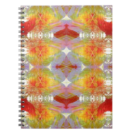 オウムの羽のパターン ノートブック (正面)