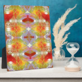 オウムの羽のパターン フォトプラーク (側面)