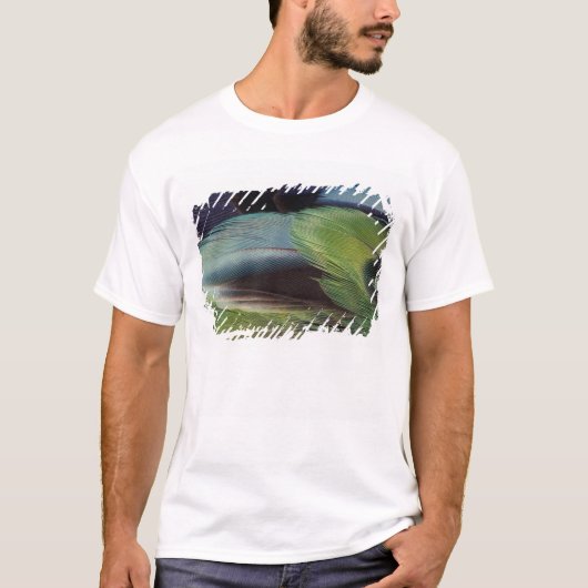 オウムの羽の模様デザイン Tシャツ (正面)