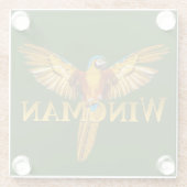 オウムの翼 ガラスコースター (裏面)