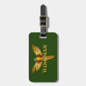 オウムの翼 ラゲッジタグ (正面縦)