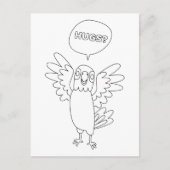 オウムの色がハグ |アクティビティカード ポストカード (正面)