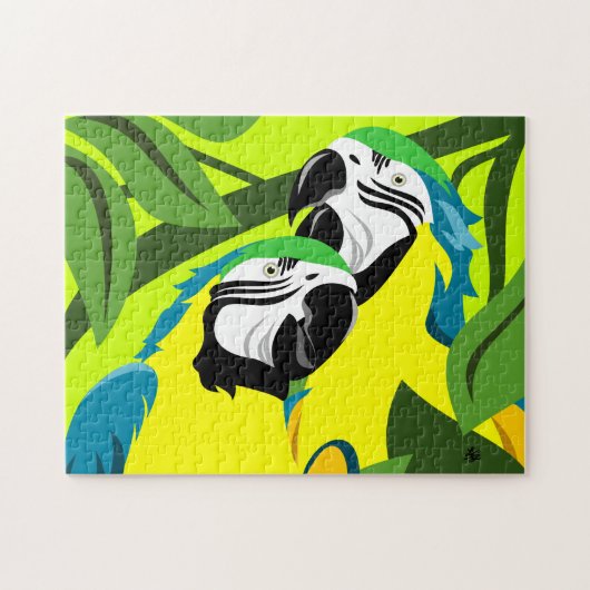 オウムの芸術のパズル ジグソーパズル (横)