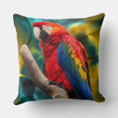 オウムの芸術1の枕 クッション (裏面)