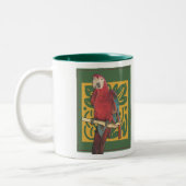 オウムの芸術 ツートーンマグカップ (左)