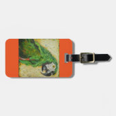 オウムの荷物のラベルかキーホルダー ラゲッジタグ (正面横)