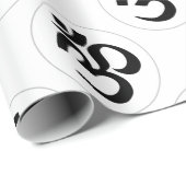 オウムの記号(銀製のリングとの黒) ラッピングペーパー (ロールコーナー)