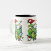 オウムの込み合いのマグ ツートーンマグカップ (正面左)