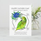 オウムの鳥から白い上の父の日 シーズンカード (スタンド正面)