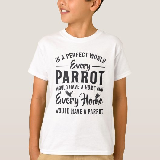 オウムの鳥すべてのオウムすべての家おもしろいのオウム Tシャツ (正面)