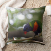 オウムの鳥のトラのプリントは記念日を個人化します クッション (ブランケット)