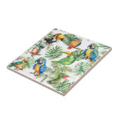 オウムの鳥の熱帯パターン タイル (側面)