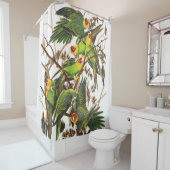 オウムの鳥の野性生物のAudubonのシャワー・カーテン シャワーカーテン (インサイチュ)