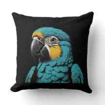 オウムの鳥デザインのスロー枕