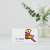 オウムの鳥動物ペット付き添いの名刺 名刺 (スタンド正面)