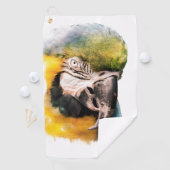 オウムの鳥 ゴルフタオル (インサイチュ)