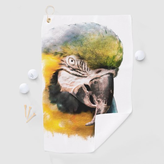 オウムの鳥 ゴルフタオル (インサイチュ)