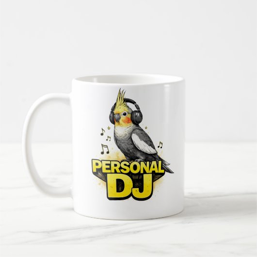 オウムのDJ コーヒーマグカップ (左)