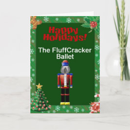 オウムのFluffcrackerのバレエのクリスマスカード シーズンカード