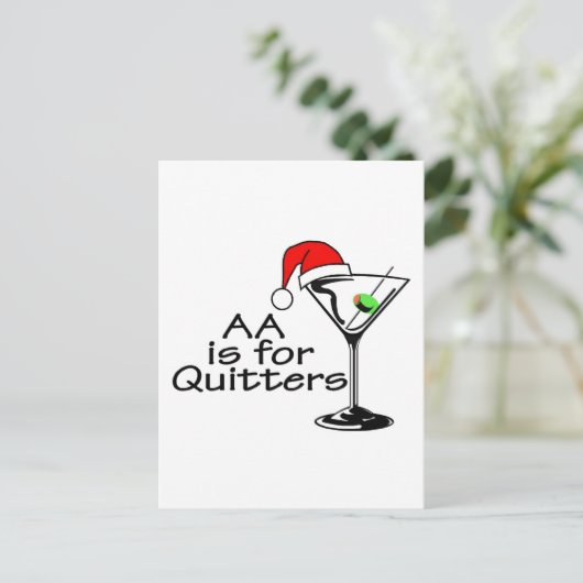 オウムは憶病者のクリスマスマルティーニのためです シーズンポストカード (スタンド正面)