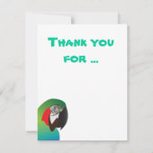 オウムはyous感謝していしています サンキューカード (裏面)