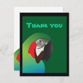 オウムはyous感謝していしています サンキューカード (正面/裏面)