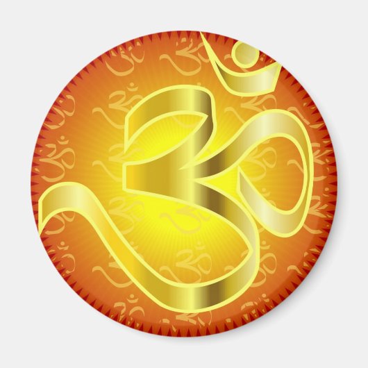 オウムまたはオムシンボル(黄色と赤) マグネット (正面)