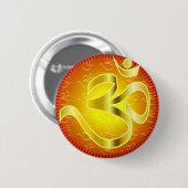 オウムまたはオムシンボル（黄色と赤） 缶バッジ (正面&裏面)