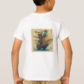 オウムをかぶった海賊船 Tシャツ (裏面)