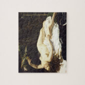 オウムを持つグスタヴコートベットの女性 ジグソーパズル (縦)