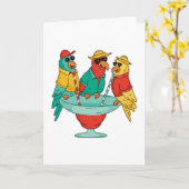 オウムを飲む カード (黄色い花)