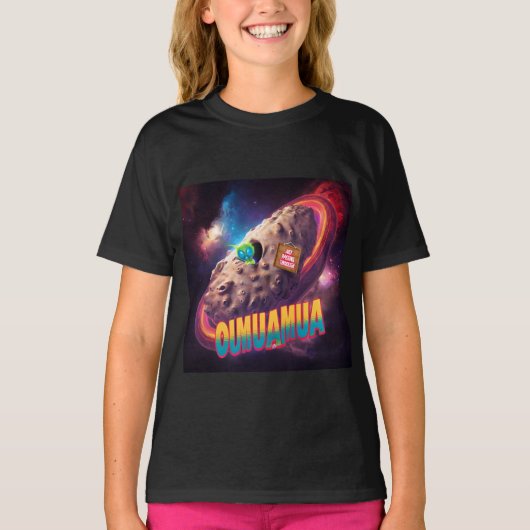 オウムアムア 宇宙 彗星 通過 エイリアン Tシャツ (正面)