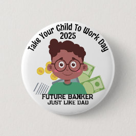 オウムカスタムの男の子バンカーあなたの子供を仕事に持って来る 缶バッジ