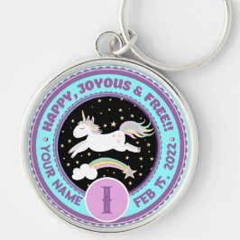 オウムカスタムNAピンク魔法ユニコーン回復チップ キーホルダー