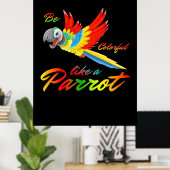 オウムカラフルのように見える ポスター (ホームオフィス)