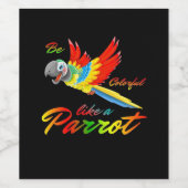 オウムカラフルのように見える ワインラベル (シングルラベル)