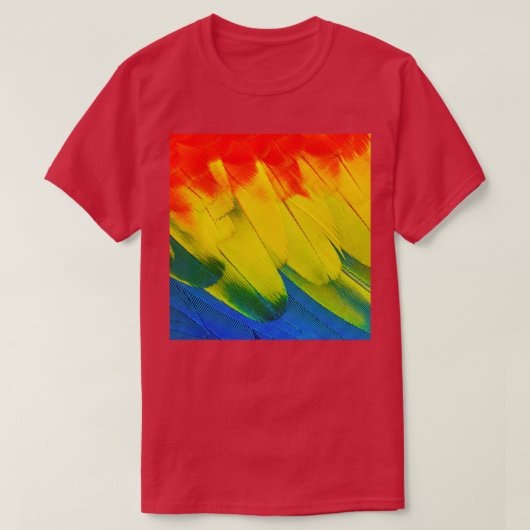 オウムカラフルの羽 Tシャツ (デザイン正面)