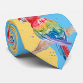 オウムカラフルウォーター色マカオメンズネックタイ ネクタイ (ロール)