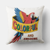 オウムカラフルウ クッション (裏面)