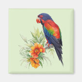 オウムカラフルウ マグネット (正面)