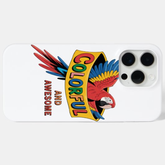 オウムカラフルウ Case-Mate iPhoneケース (裏面 (横))